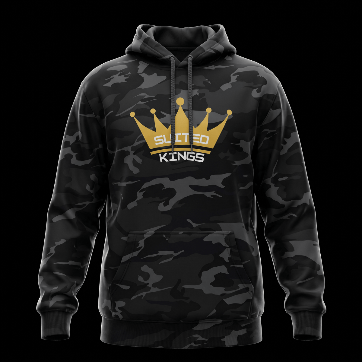 Black Camo Suited Kings Hoodie - Tilted Compass