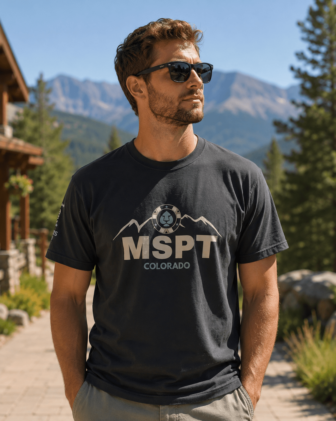 Colorado MSPT Tee in Navy Blue - Tilted Compass