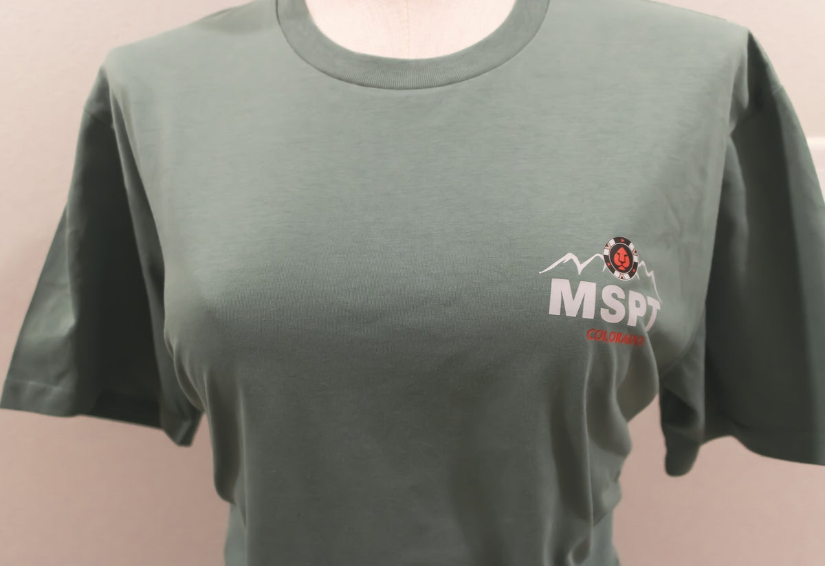 Colorado MSPT Tee in Sage Green - Tilted Compass