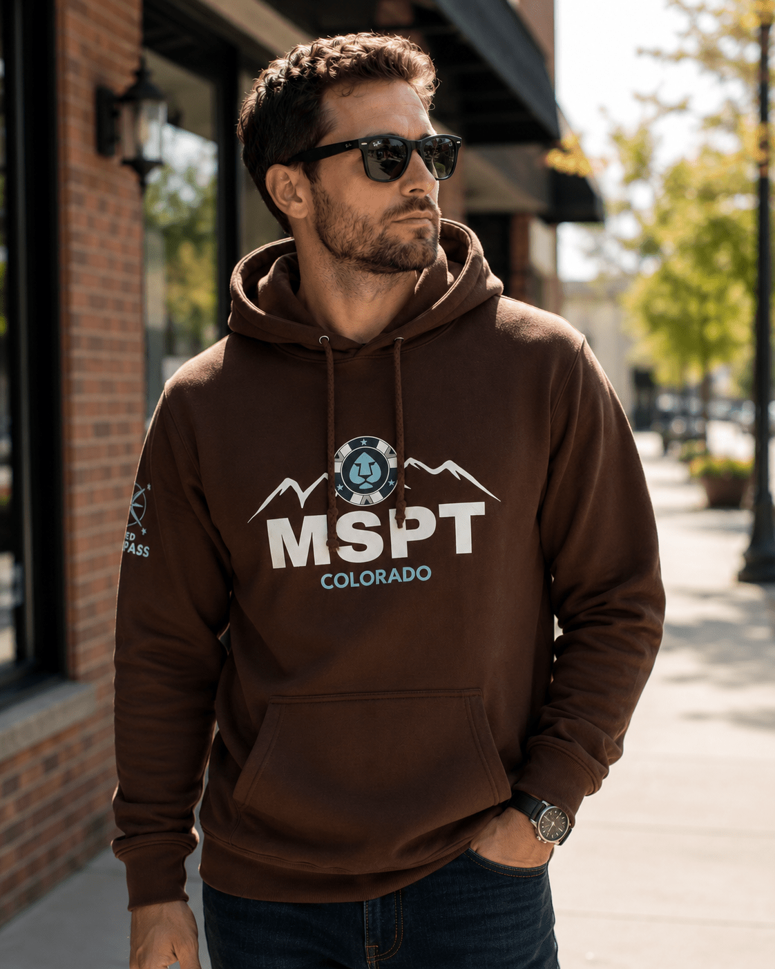 MSPT Colorado Hoodie in Brown - Tilted Compass