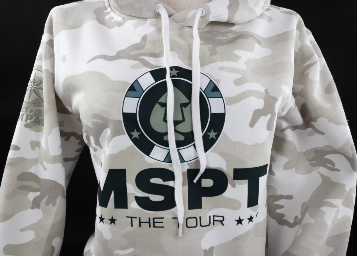 MSPT Hoodie in White Camo - Tilted Compass