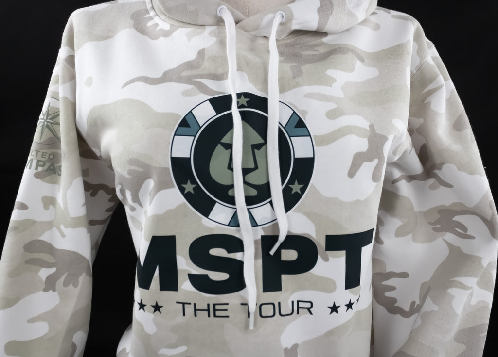 MSPT Hoodie in White Camo - Tilted Compass