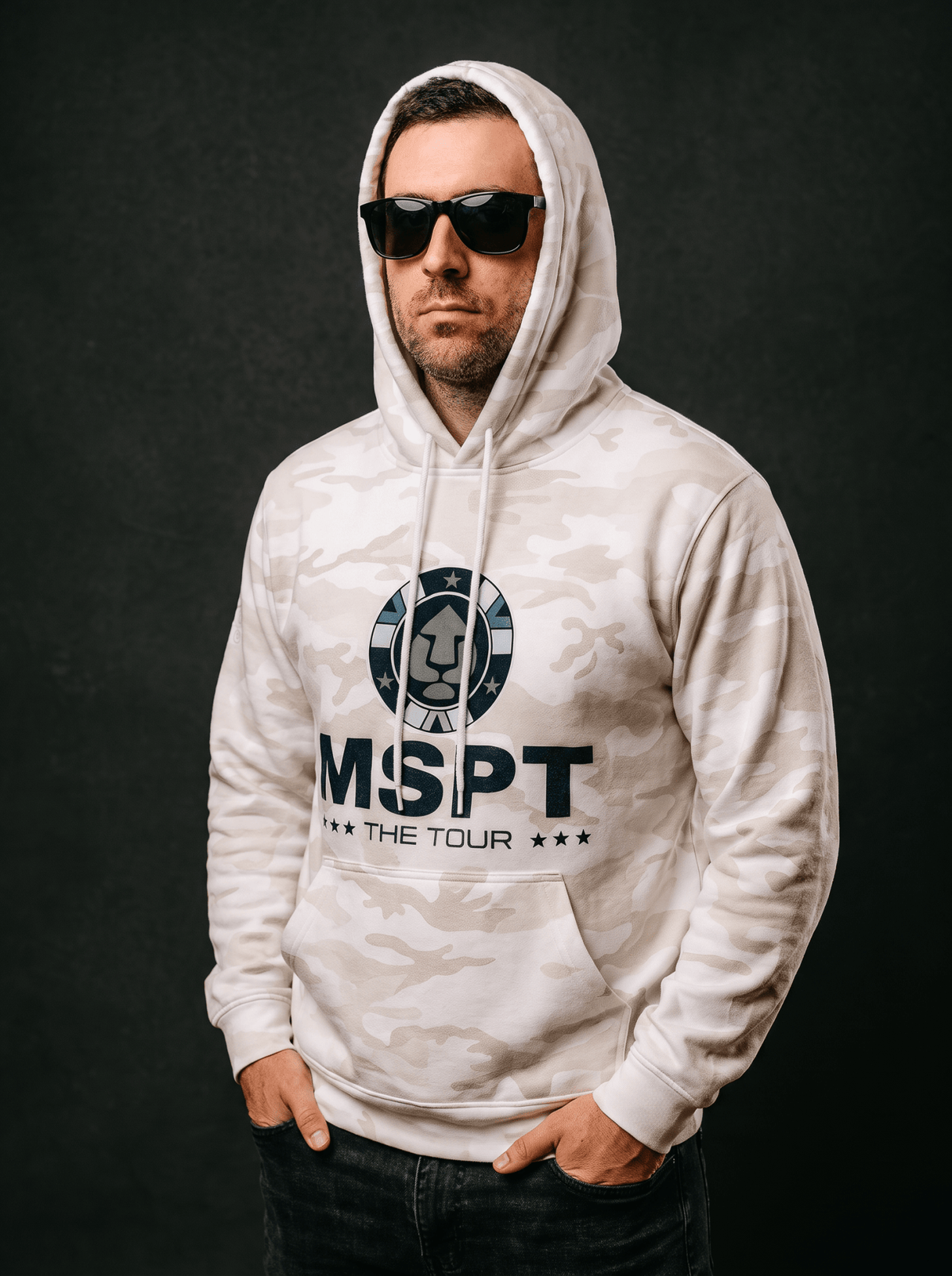 MSPT Hoodie in White Camo - Tilted Compass
