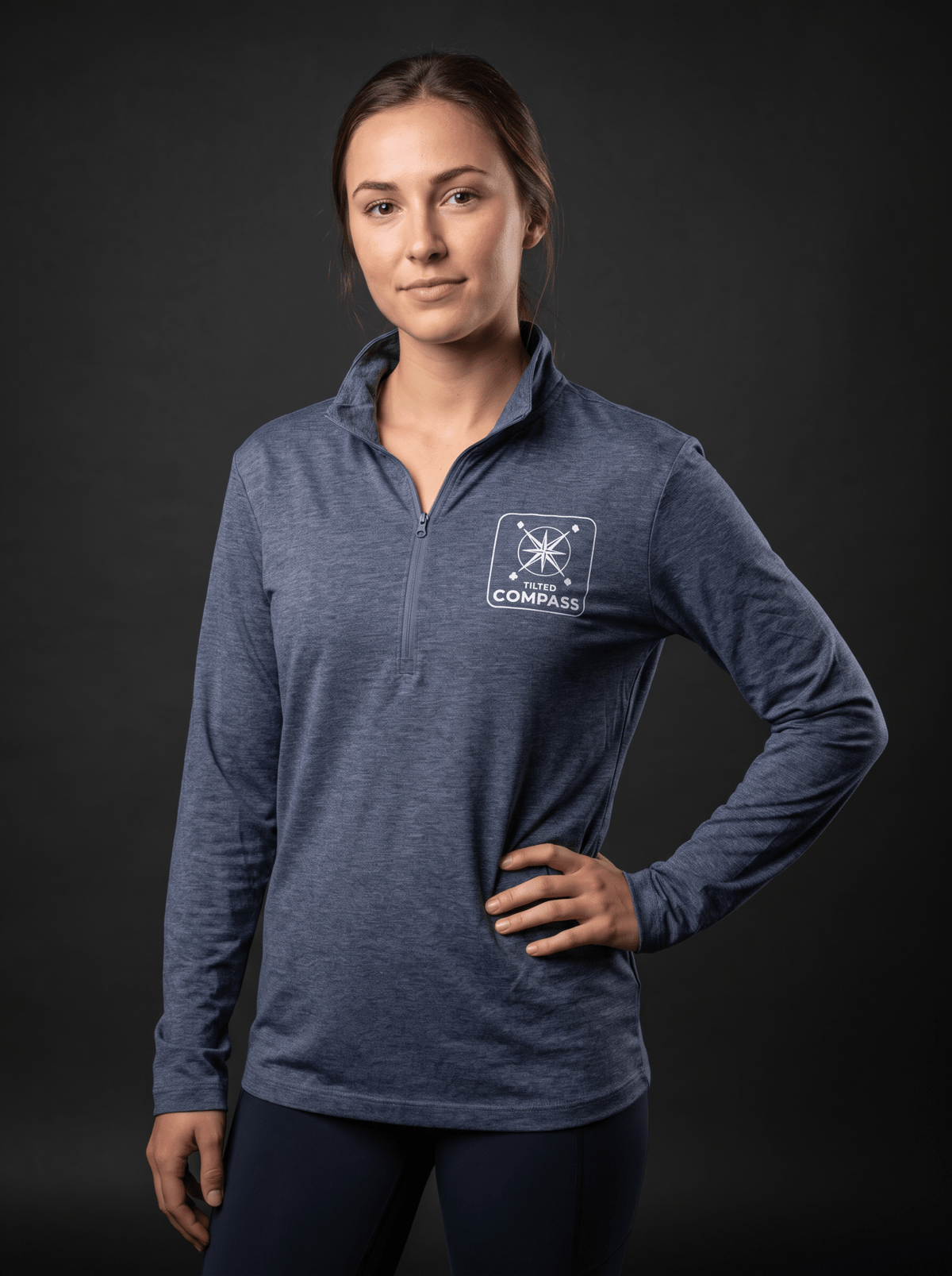 Performance Quarter Zip - Tilted Compass