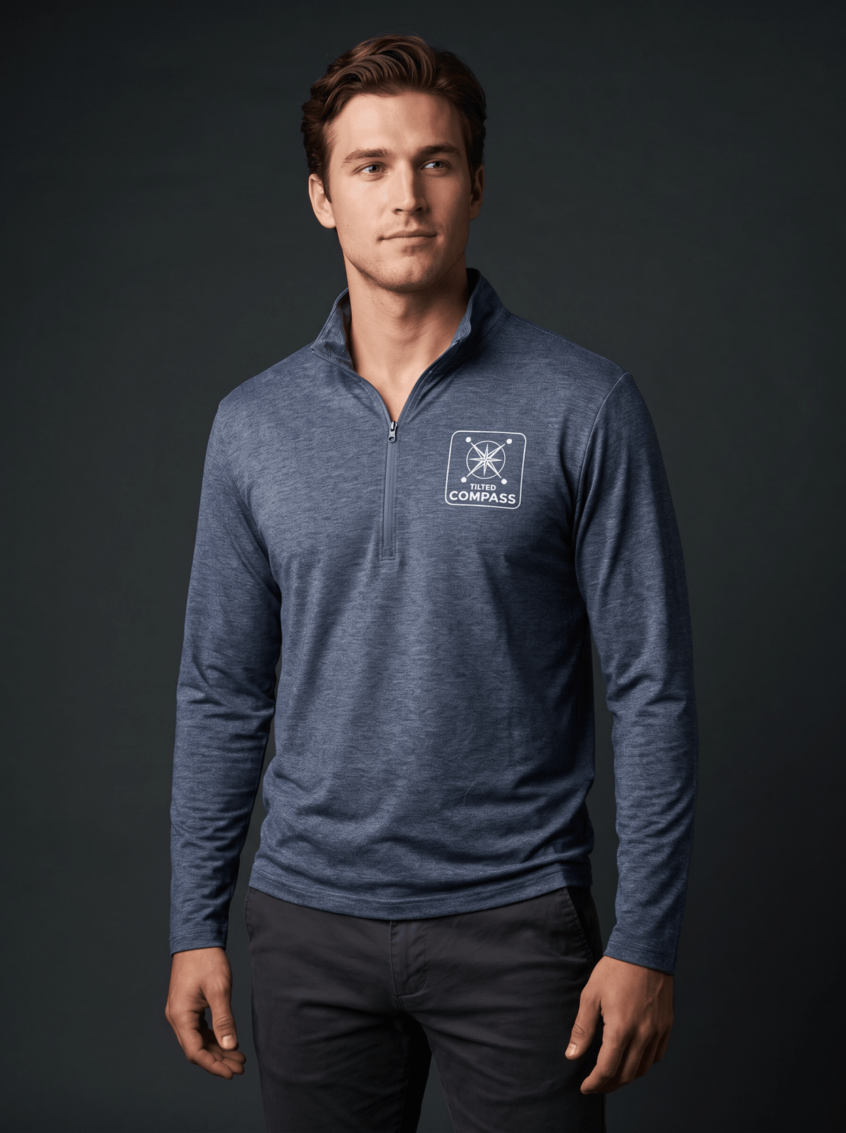 Performance Quarter Zip - Tilted Compass