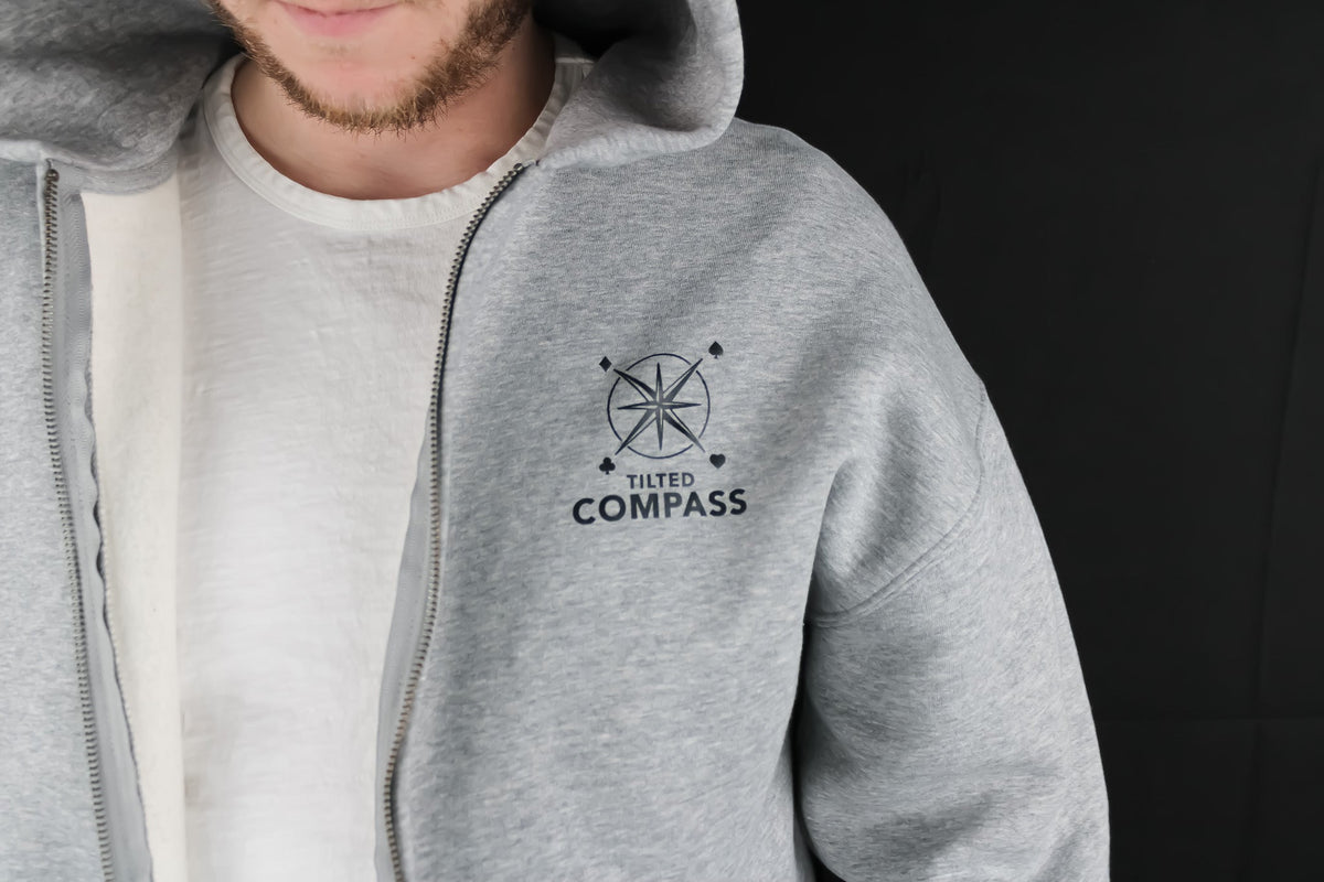 Premium Full Zip Hoodie - Tilted Compass