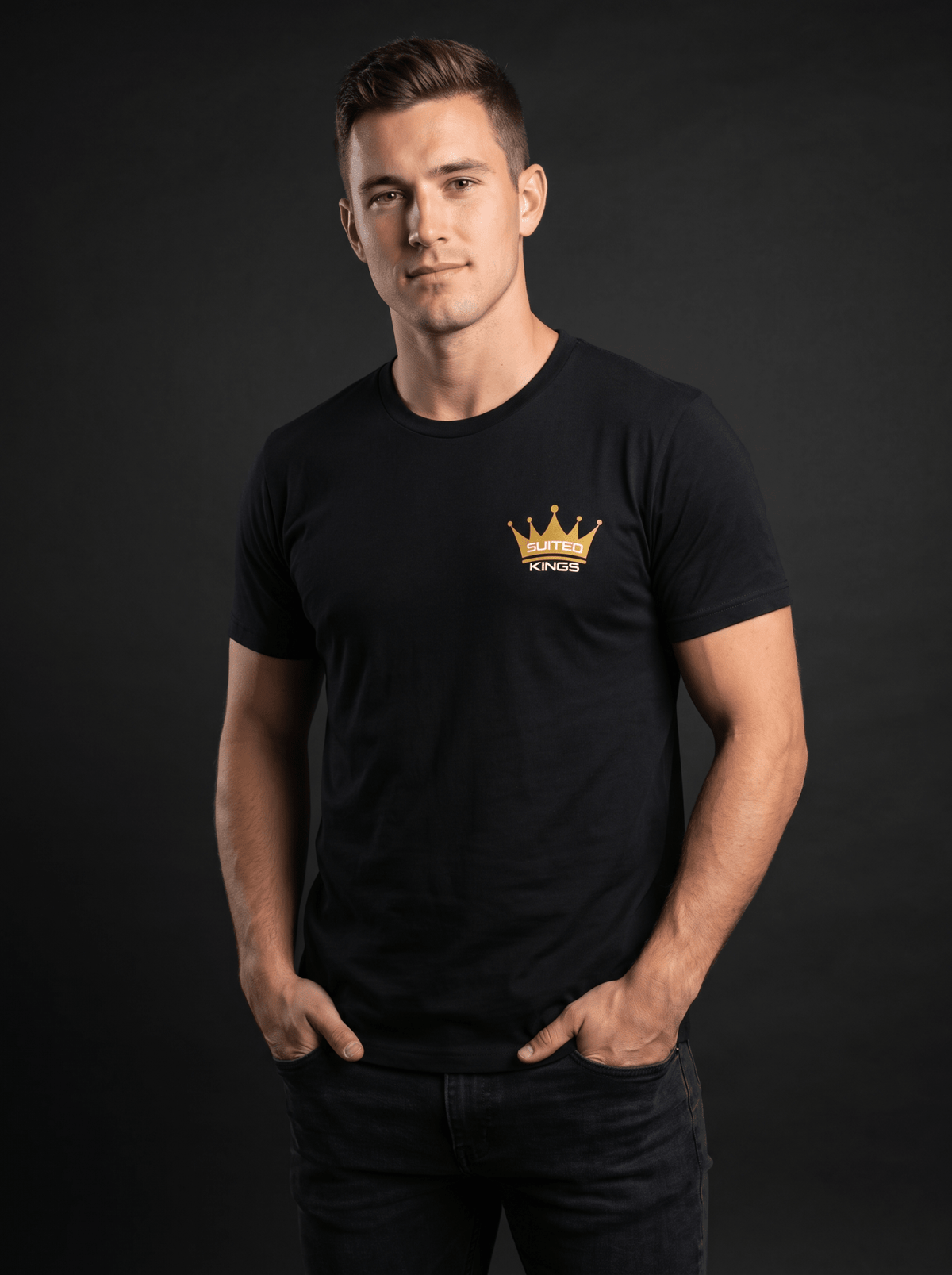 Suited Kings x Tilted Compass Black Tee - Tilted Compass