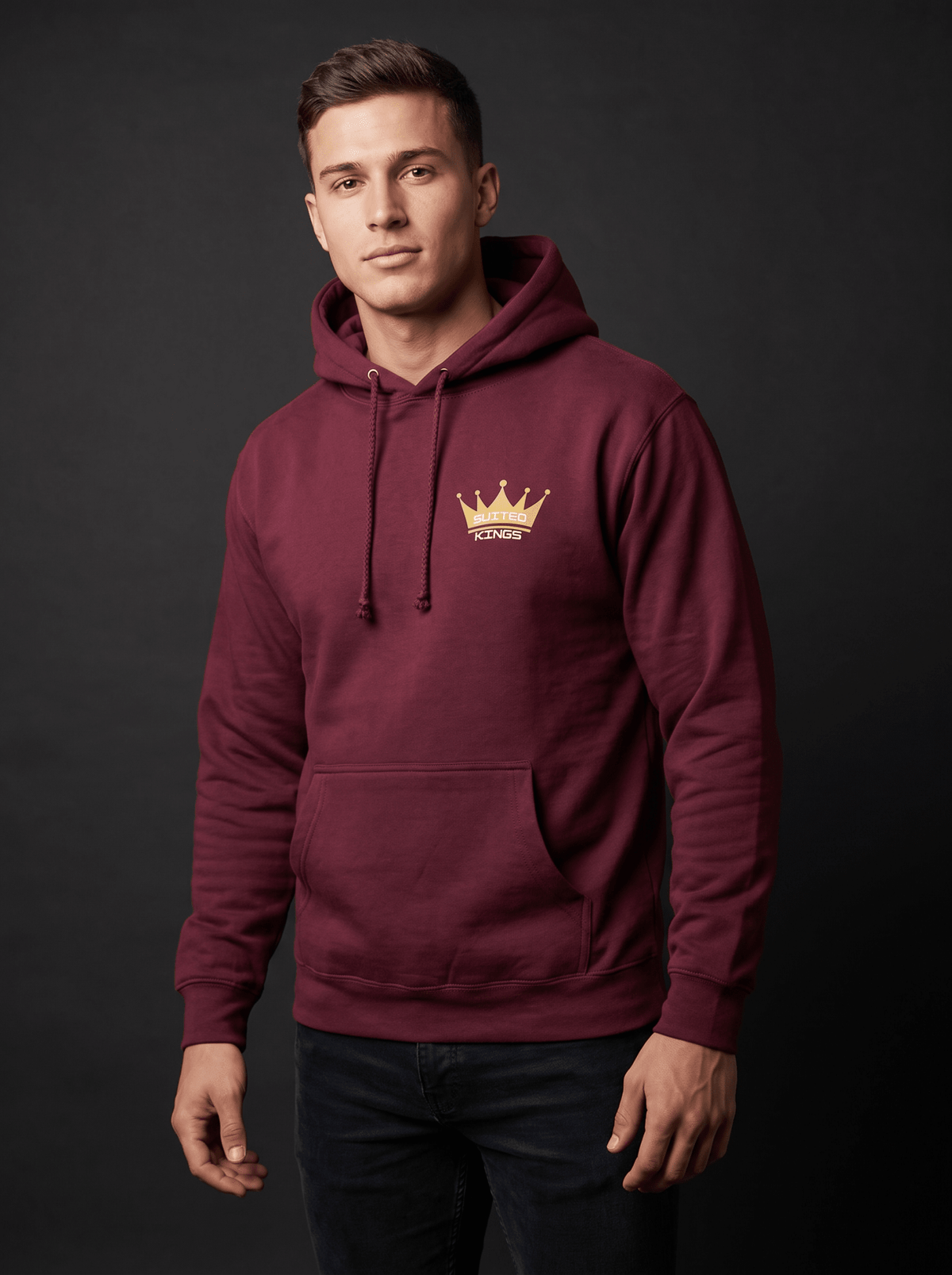 Suited Kings x Tilted Compass Maroon Hoodie - Tilted Compass