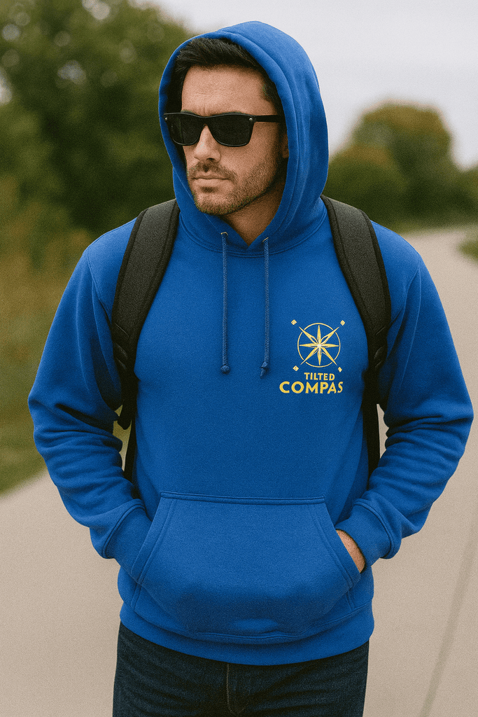 The Brookings Blue Hoodie - Tilted Compass