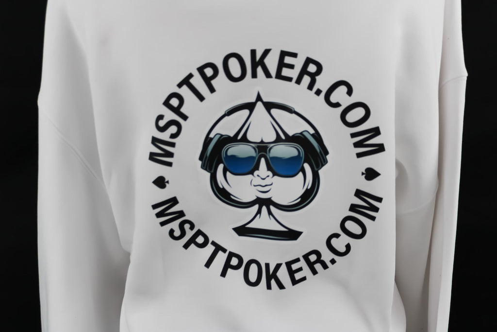 White MSPT Hoodie - Tilted Compass